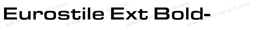 Eurostile Ext Bold字体转换